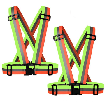 High visibility reflective security safety vest adjustable belt